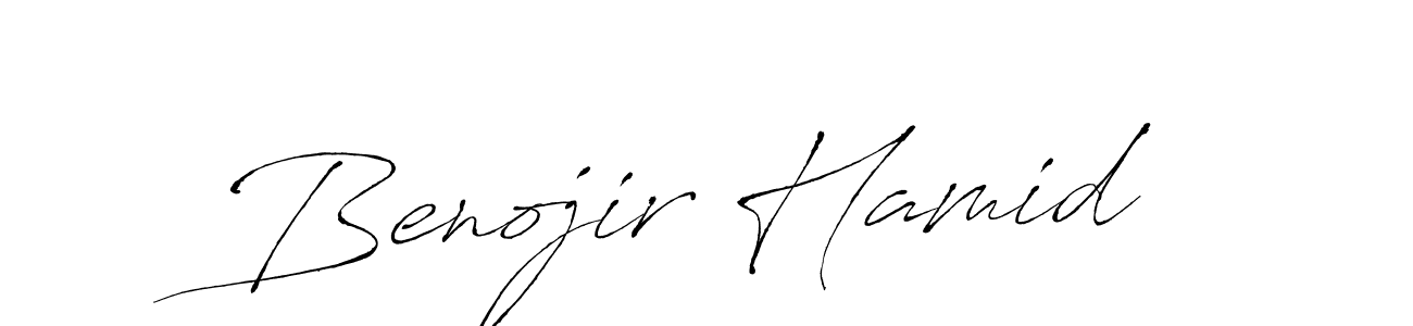 Create a beautiful signature design for name Benojir Hamid. With this signature (Antro_Vectra) fonts, you can make a handwritten signature for free. Benojir Hamid signature style 6 images and pictures png